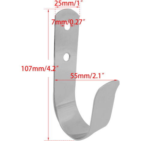 Bootshakenhalterung/Masthaken aus Edelstahl 10725mm Schiffs- und Yachtbeschläge, Yachtzubehör aus Edelstahl 10725mm. (1/3)