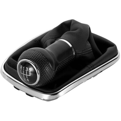 Passend für Schaltknäufe mit Schaltgetriebe von Volkswagen Golf 4 und Bora, schwarz, 23 mm Durchmesser, 5 Gänge, ein Stück pro Packung. (1/4)