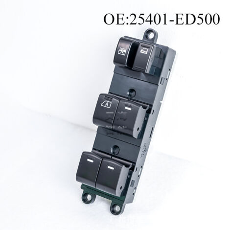 Die Teilenummer 25401-ED500 ist für den elektrischen Fensterheberschalter auf der Fahrerseite und den elektrischen Fensterheberschalter bei neuen Nissan-Modellen der Baujahre 2008 bis 2010 gültig. (1/4)