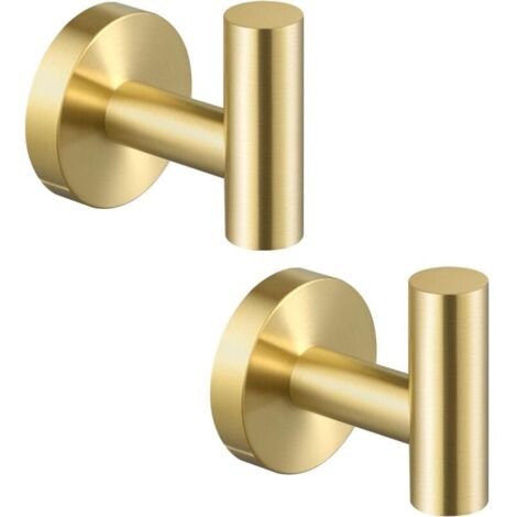 SHINING HOUSE Handtuchhaken, Badezimmer, Wandhaken, Kleiderhaken, Halter für Küche, Edelstahl SUS304, gebürstetes Gold