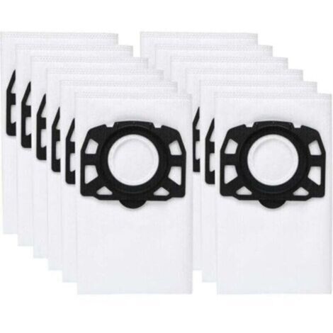 Packung mit 12 Filterbeuteln für Kärcher Staubsaugermodelle WD4 WD5 WD6 MV4 MV5 MV6 und mehr - AUTRES