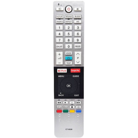 Universelle Fernbedienung kompatibel mit Toshiba Smart LCD-Fernsehern der Modelle CT-8536, 8517, 8516 und anderen.