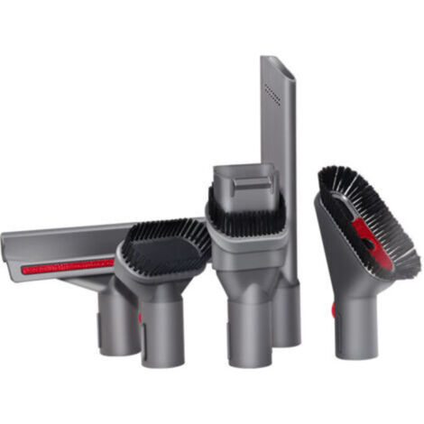 5-Teiliges Staubsauger-Zubehörset, 3 Bürsten und 2 Düsen, Ersatzteile für V7 V8 V10 V11, Reinigung von Böden, Matratzen und Decken, Grau - AUTRES