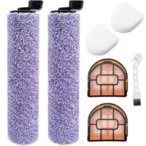 Set Staubsaugerzubehör Kompatibel mit AW201 WD201 WD101 WD100 (2 Walzenbürsten 2 Filter 2 Filterpads 1 Reinigungsbürste) - AUTRES