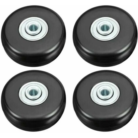Ulisem Kofferrolle, Gepäck-Koffer-Reparaturrolle für schwere Lasten, 50 mm, gedämpftes Gummi, Universal-Drehgelenk, Ersatzrad, Transport ersetzt die Rolle 4 Stück für Koffer/Gepäck/Rucksack/Reisen