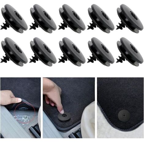 Universal-Teppich-Clip, Teppich-Stützklammern, Auto-Fußmatten-Clips, Auto-Teppich-Halterung, rutschfeste Halterungen, für rutschfeste Fußmatten und Automatten (10 Stück)
