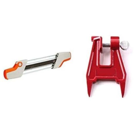 56057504303 2-in-1 Kettensägenkettenfeilenhalter 3/8" P Ø 4,0 mm & Oregon 26368A Kettensägenklemme