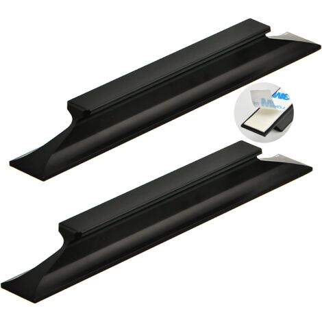 Lntyq 2 Stück selbstklebender Schiebetürgriff, Scheunengriff, Griffe aus Aluminiumlegierung für Schränke, Schränke, ziehen, schwarzer Möbelknopf, Handgelenk, kein Stanzen (Länge 120 mm)