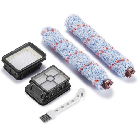 2 Stück Multiflächen Bürstenrolle und 2 Stück Ersatzfilter kompatibel mit BISSELL 17132 Crosswave 3-in-1 Nass- & Trockensauger, Ersatzteile Filter Bürste für Bissel Wischsauger Crosswave