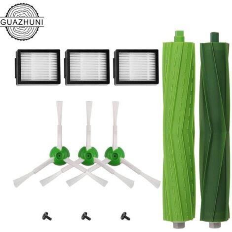 Filter und Bürsten Staubsauger-Teile-Set Zubehör Kompatibel mit Roomba i3/i3+/i4/i7/i7+/E5/E6/E7 Serie Guazhuni- Packung mit Seitenbürsten, Rollen und Hepa-Filtern (1/5)