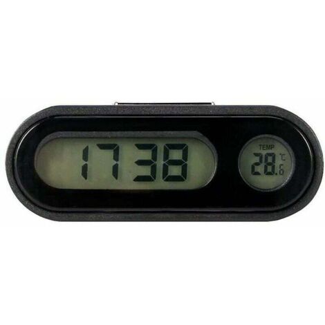 Autouhr, Auto-Digitaluhr mit Thermometer, Mini-Auto-Armaturenbrettuhr (Digitale Autouhr)