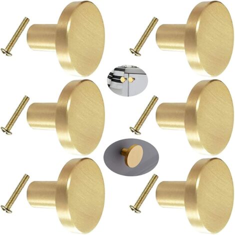 Stück Schubladenknöpfe, goldene Möbelknöpfe, runde Schrankknöpfe, goldene Messing-Schubladenknöpfe, Küchentürgriffe für die Dekoration – 20 x 25 mm