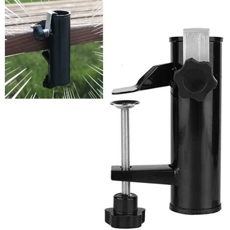 Sonnenschirmhalter Balkongeländer Sonnenschirmhalter Balkonklemmenhalter für Sonnenschirmtischzubehör Befestigung für Balkon, Terrasse oder Tisch - Balkon-Sonnenschirme mit Mast bis Ø 19-38 mm