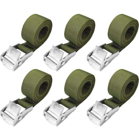 m Spanngurte – 6er-Pack kurze Ratschengurte mit 25 mm Schnalle, 250 kg Fahrradträgergurt, Motorradgurt, extrem stark (1/5)