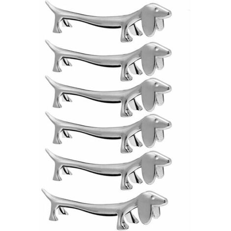 Kreatives Gabel-, Messer-, Löffel- und Gabel-Set aus Zinklegierung, Silber - 6-teilig (1/5)