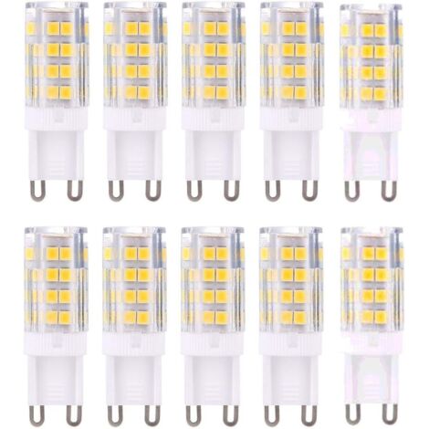 G9-LED-Lampen, warmweiß 3000 K, 5 W. Licht entspricht 40 W 420 Lumen Halogenlampen nicht dimmbar, 10er-Set