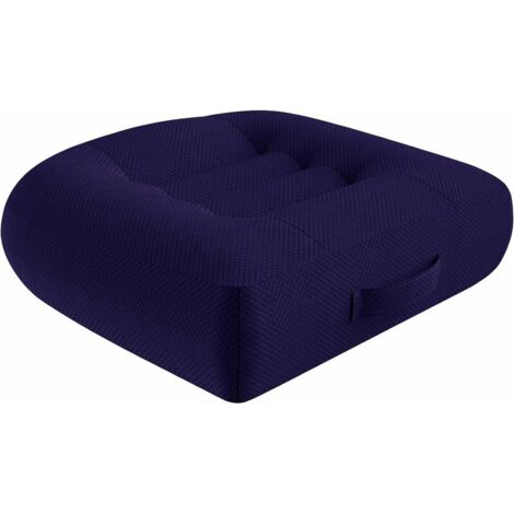 Autositzerhöhung für Erwachsene, orthopädisches Kissen, 40 x 40 cm, ergonomisch, für Esstisch, Rollstuhlstühle/Gartenstühle/Sofa – Blau (1/5)