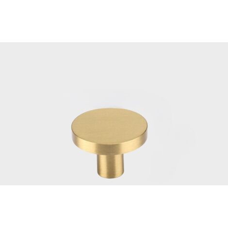 Schubladenknöpfe aus goldfarbenem Messing, rund, goldfarben, für Schränke, dekorative Griffe für die Küche, mit Schraubendreher, 20 x 25 mm, 6 Stück