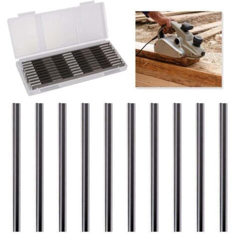 10 Stück elektrische Hobelklingen, 82 mm Hobelklinge, kompatibel mit Makita, Bosch, Hitachi, Black & Decker, DeWalt, Trend Elu, ideal für Tischlerarbeiten und Heimwerkerarbeiten (82 x 5,5 x 1,2 mm)