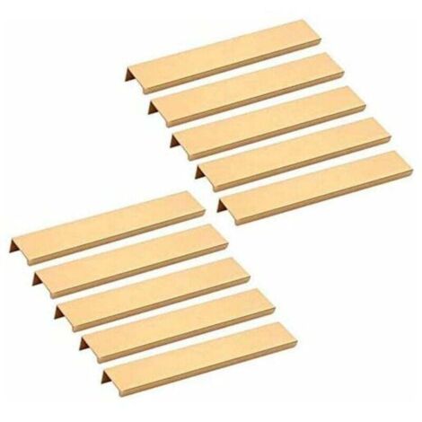 10 Stück unsichtbarer Möbelgriff – Goldfarbener Küchenschrankgriff, Möbelschublade, 160 mm