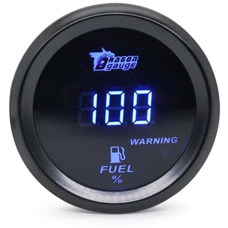 Universal 52MM Digitale Tankanzeige Dual LED Display Blau/Rot 12V 240-33 Ohm für Fahrzeug (1/4)