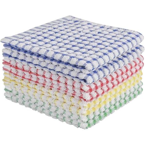 Ahlsen Spültücher zum Spülen von Küchengeschirr, super saugfähige Spültücher, Frottee-Baumwoll-Reinigungstücher, 8er-Pack, 30,5 x 30,5 cm