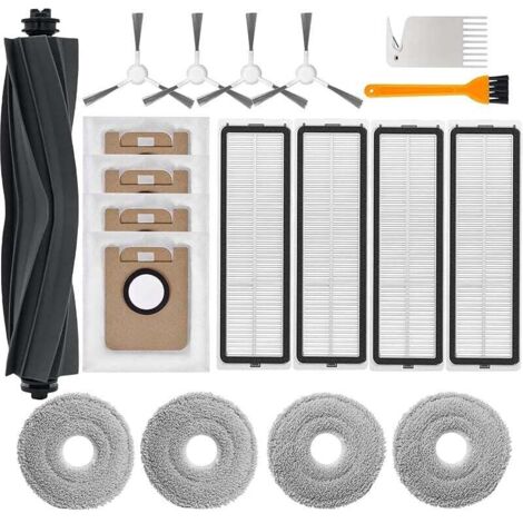 19 Zubehörteile für Dreame L10s Ultra / L10 Ultra / L10 Prime/Xiaomi X20+ Ersatzteile mit 1 Hauptbürste 4 Staubsaugerbeutel (1/4)