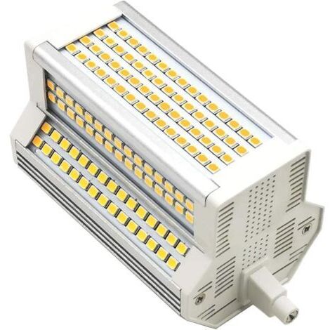 R7S LED-Leuchtmittel, 50 W, warmes Licht, dimmbar, 3000 K, doppelendig, J118, J-Typ, 118 mm, LED-Strahler, 5000 lm, 500 W entspricht Halogen, Straßenlaterne, 200 Grad im Innen- und Außenbereich [Energ