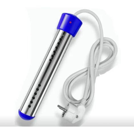 Tauchsieder Badewanne, elektrischer Tauchsieder, Reise-Tauchsieder, Edelstahl-Tauchsieder, elektrischer Warmwasserbereiter, Schwimmbad-Tauchsieder, 2000 W, Blau