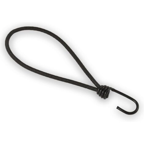 25 Stück Gummiband mit Haken 20cm Planen-Expanderspanner mit Spiralhakenschlaufe 200mm Ø 6mm Expanderschlaufe schwarz