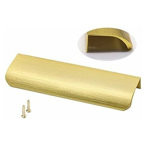 10er-Set Küchenprofilgriff Küchenmöbelgriff Goldgriff Unsichtbarer Griff - LS7027GD128 Aluminiumprofilgriff Messinggriff 128-mm-Griff