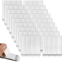 Packung mit 36 Paar (72 Streifen) robusten Aufhängestreifen, selbstklebende Bilderrahmen-Aufkleber für die Wand, doppelseitige Montagestreifen, rückstandsfrei entfernbar.