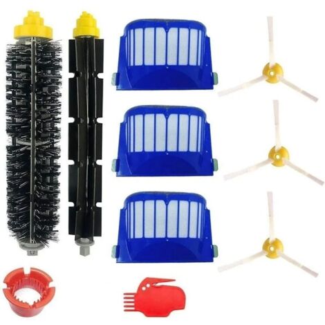 Refill Kit for Roomba 600 605 615 616 620 621 630 635 650 652 660 665 680 690 695 Series. Pack of 10 pieces Compatible with iRobot, Brushes and filters (1/5)