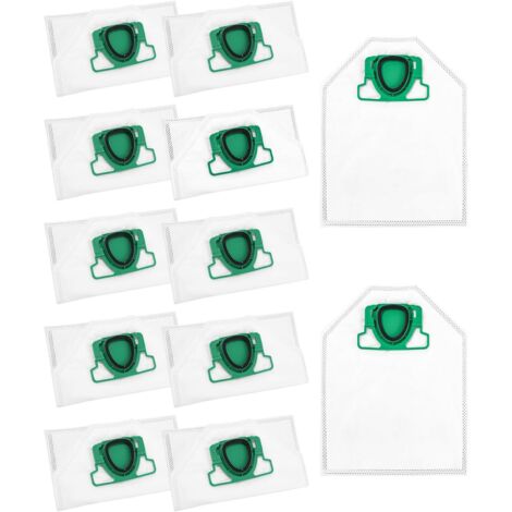 12 Vacuum Cleaner Bags Kit compatible with Vorwerk Kobold VK200 FP200, Accessories Replacement Dust Bags for VK 200 FP 200 (1/5)