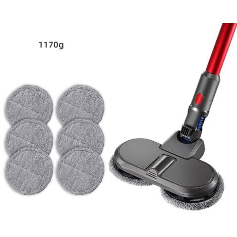 Electric Mop Head for Dyson V7 V8 V10 V11 V15 Vacuum Cleaner with Removable Water Tank, 1 Set Mop Head + 6 Cloths (1/5)