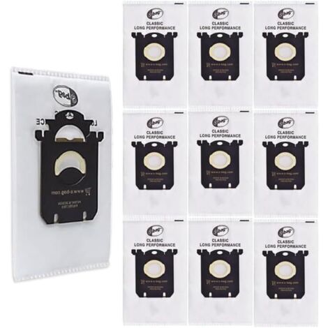 10 Pack Y-Shaped HEPA Bags for Hoover WindTunnel, Y, Z, and YZ Upright Vacuums (Parts AH10040, 902419001, 40100Y, and 4010801Y) (1/5)