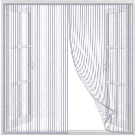 Magnetic Screen Door Curtain, Mosquito Net Curtain for Door, Keep Door and Window Space Breathable, White, 120x120cm