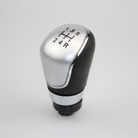 5 Speed Gear Shift Knob For Ford Focus 2 MK2 FL MK3 MK4 MK7 Mondeo Kuga Galaxy Fiesta - Silver (1/5)