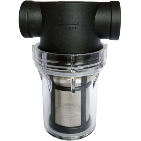 3/4-inch water pump inline strainer with 80-mesh stainless steel filter (1/4)