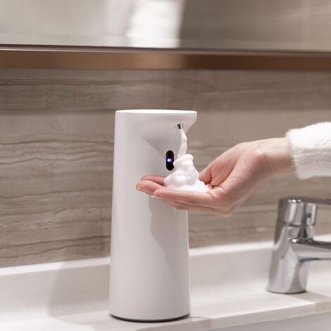 Automatic Soap Dispenser, Touchless Hands Free Soap Dispenser with Infrared Sensor, IPX4 Waterproof Automatic Soap Dispenser for Bathroom and Kitchen