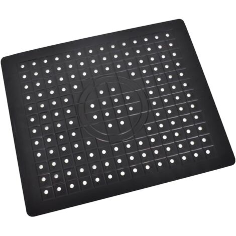 Sink Mat, Kitchen Sink Protector, Cuttable, Foldable, Non-Slip, Silicone Sink Mat, Honeycomb Kitchen Sink Mat, Kitchen Sink Protector Mat for Kitchen Sink Bottom (Black)