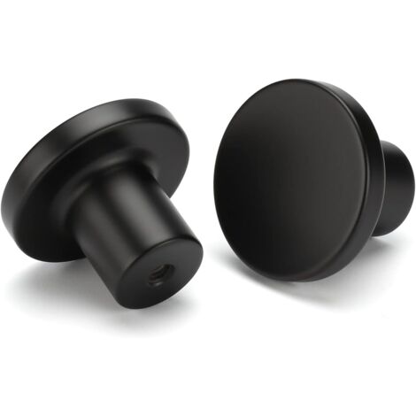 Set of 10 Black Cabinet Knobs Black Furniture Handles Kitchen Knobs Aluminum Alloy Door Knob Cabinet Door Knobs Black (1/5)