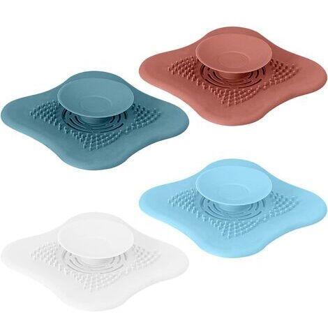 4 Bouchons Evier Cuisine, Bouchon Baignoire Universel en Silicone Bouchon de Filtre Accessoires de pour Le Bain pour Cuisine Salle de Bain (Style B) (1/5)