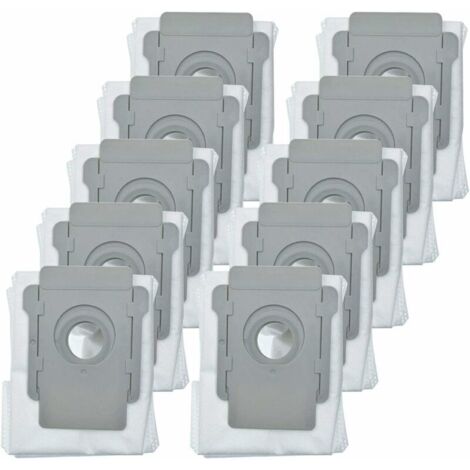 10 Packs De Sacs Sous Vide Pour Irobot Roomba I7 I7+/Plus (7550) I3+ (3550) I4+(4552) I6+ (6550) I8+ (8550) S9+ (9550) I & S Series Clean Base Sacs D'Élimination Automatique De La Saleté (1/5)