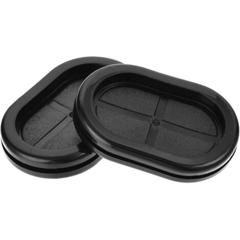 CCYKXA 4 Pcs Rubber Grommet Oval Double Sided Support Dimension 40 x 25mm Rubber Cable Grommet Protection 4pcs