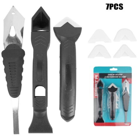 Professional tool for sealing joints - Complete silicone leveling and repair set, including cartridge opener, 5 different joint sizes - Tool set for smoothing joints (1/5)