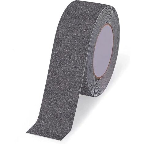 Bande Antidérapante Escalier, 10cm5m, Ruban Antidérapant Adhésif Extérieur, Ruban de Traction Antidérapant, Ruban Adhésif de Sécurité, Utilisation Intérieure et Extérieure, Gris (1/5)