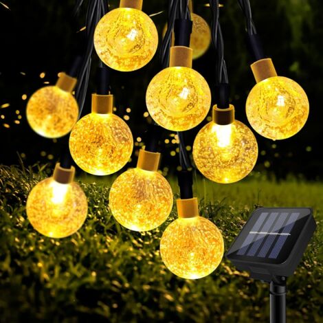 Solar String Lights Outdoor, 11M 60 LED Waterproof Solar String Lights, 8 Modes Solar String Lights Outdoor for Garden, Patio, Parties (Warm White) (1/5)