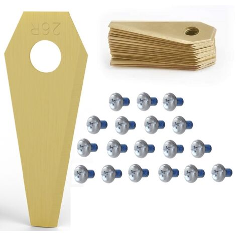 18pcs Replacement Blades for Bosch Titanium, Accessories for Robot Lawn Mower + 18pcs Screws, Replacement Blades for Robot Lawn Mower, Compatible with Bosch Lawn Mower (1/4)