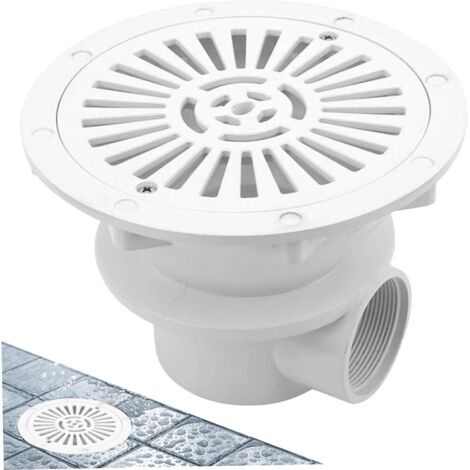 Swimming Pool Main Drain, Universal Round Drain Cover for In-Ground Pool G2 Drainage Accessories for Underground Pool Pond Aquarium, White